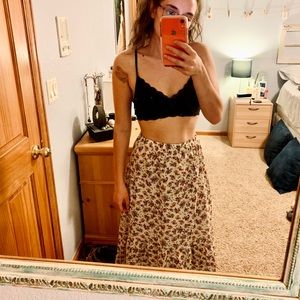 Lucy Love Floral Midi Skirt